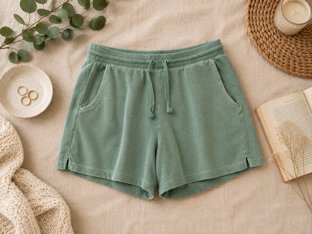 Old Navy 5" Vintage Sweat Shorts High Tide Green Lounge Athleisure Size M